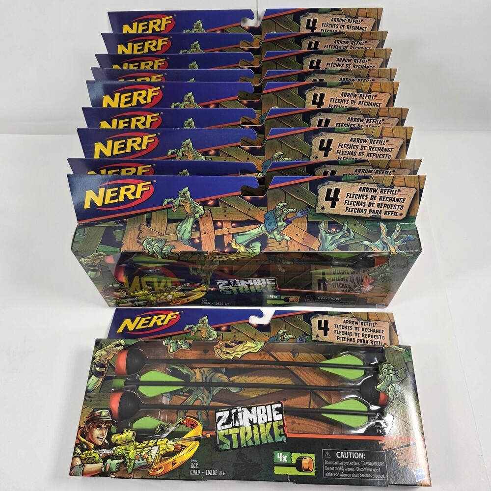 Nerf Zombie Strike Dreadbolt Blaster Arrow Refill 4 Arrows In Each (LOT OF 10)